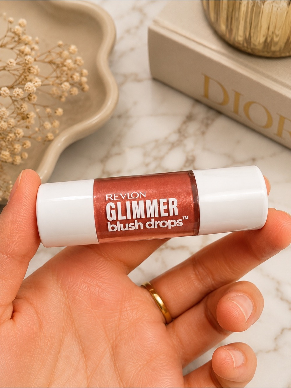 Revlon Glimmer Blush Drops — Shimmery Rose-Copper Glow